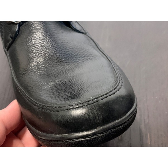 Clarks Collection Black Combat Style Leather Boots Size 8M - Picture 16 of 16